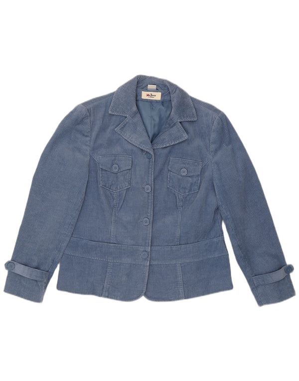 John Baner Damefløjlsjakke UK 16 Large Blue Cotton