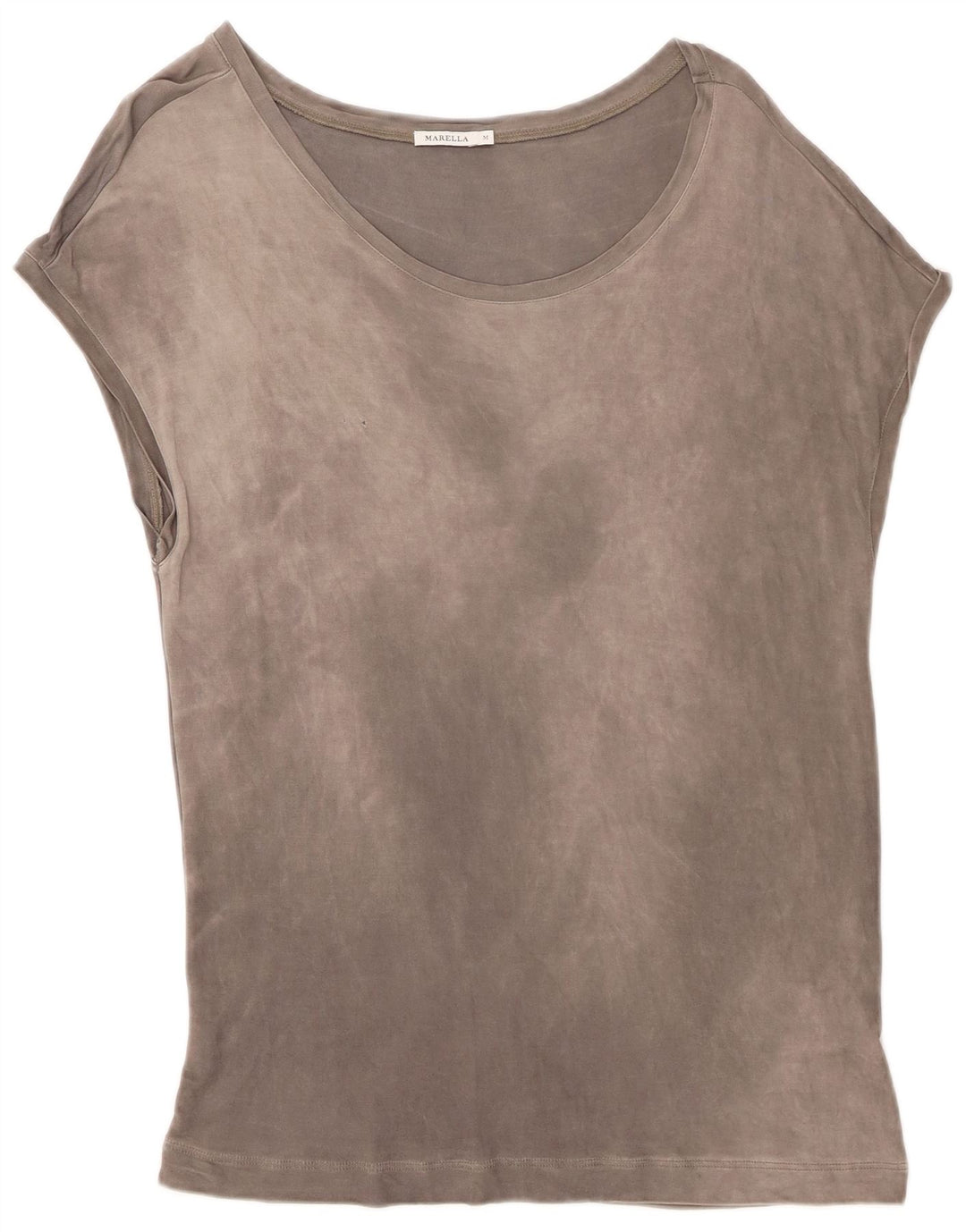 Marella Dame T-Shirt Top UK 14 Medium Grå Viscose