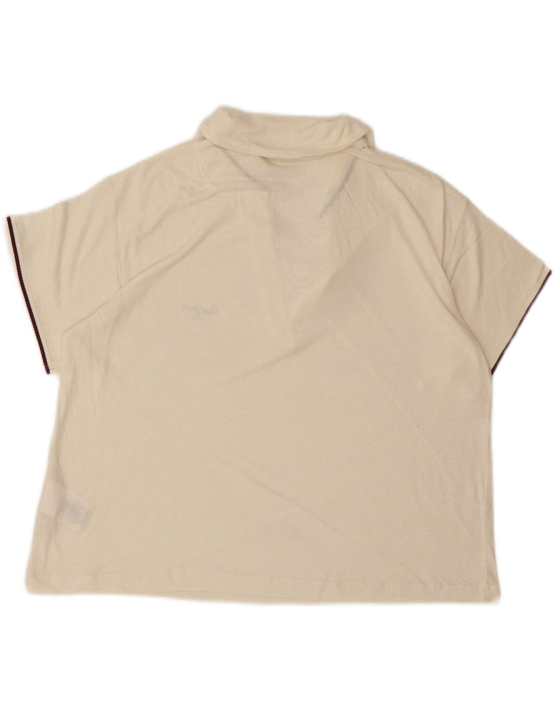 PEPE JEANS Womens Polo Shirt UK 14 Medium Off White Viscose Vintage PEPE Jeans and Second-Hand PEPE Jeans from Messina Hembry 