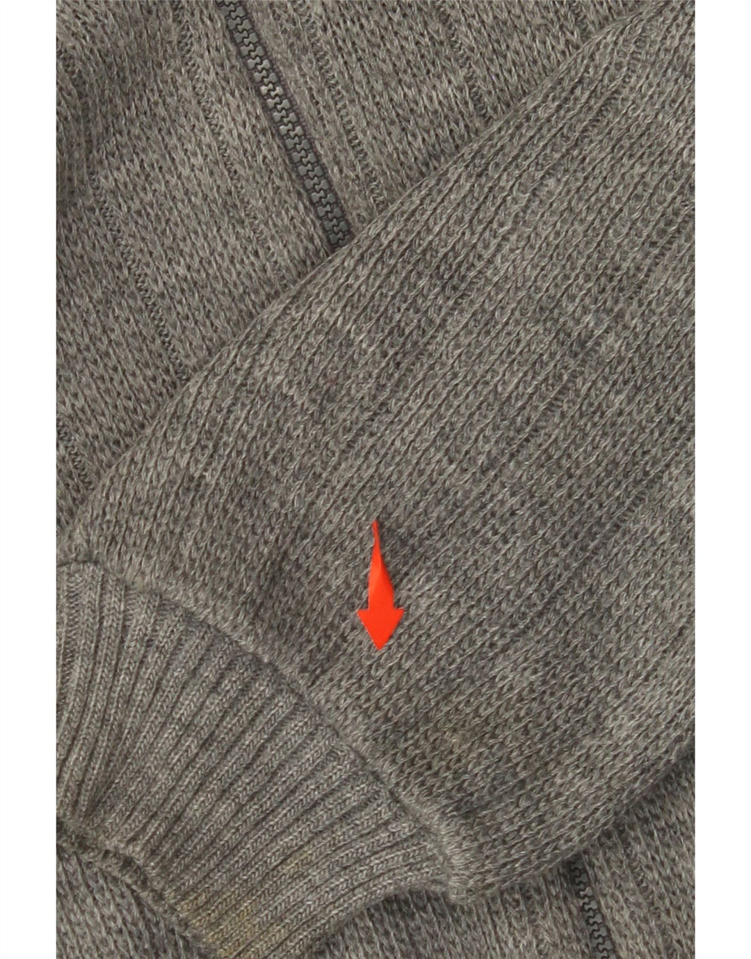 VINTAGE Dame Cardigan Sweater UK 18 XL Grå Colourblock