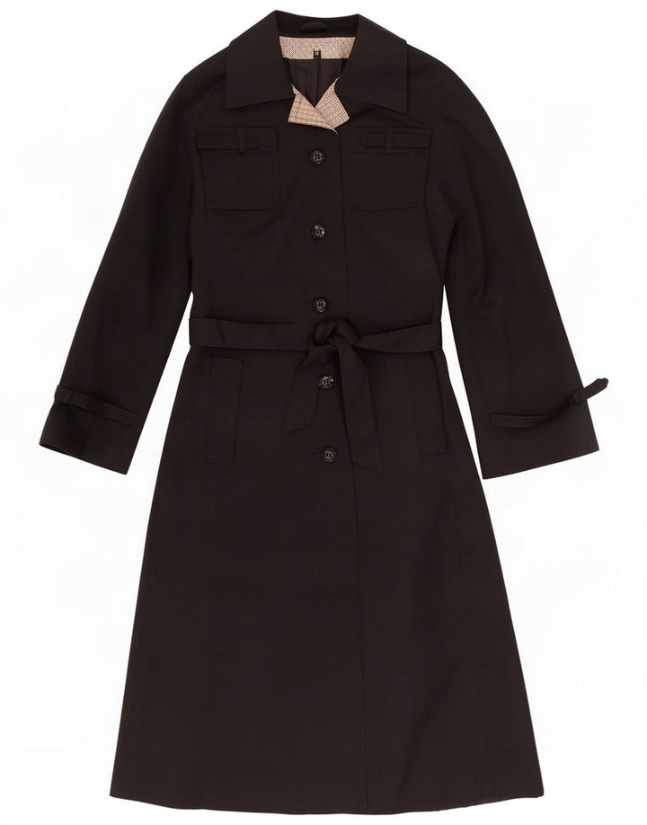 Diolen Womens Trench Coat UK 12 Medium Black Polyester