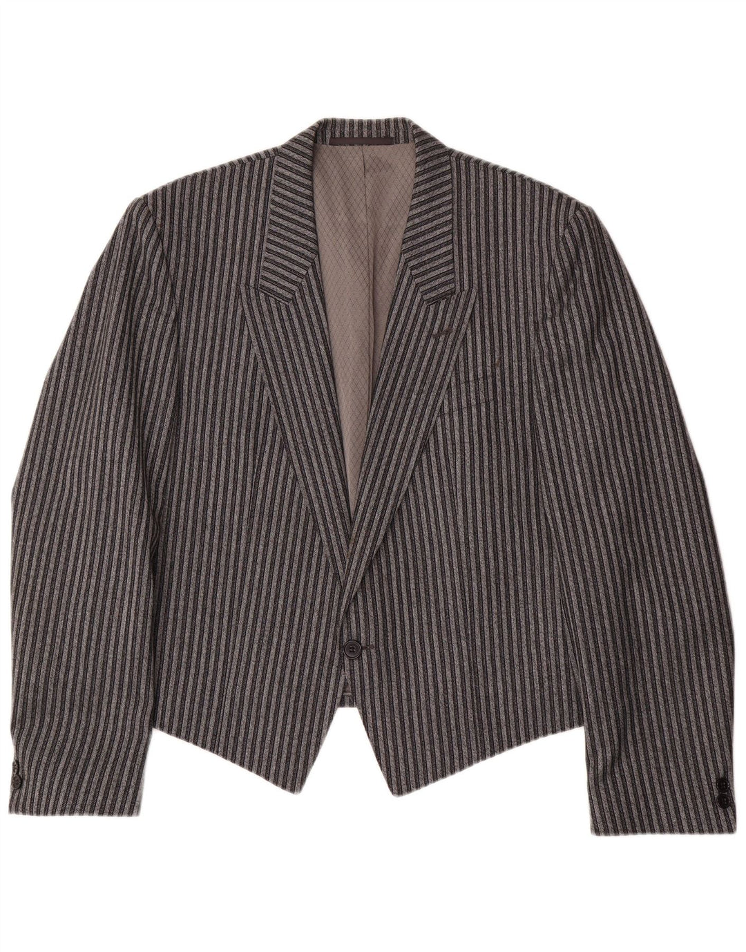 Leithauser Herre 1-knap blazerjakke EU 54 2XL Gråstribet Trevira