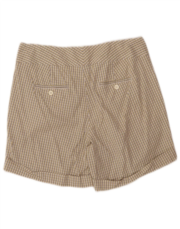 Dockers Dame Ideel Fit Chino Shorts US 10 Large W32 Grøn ternet bomuld
