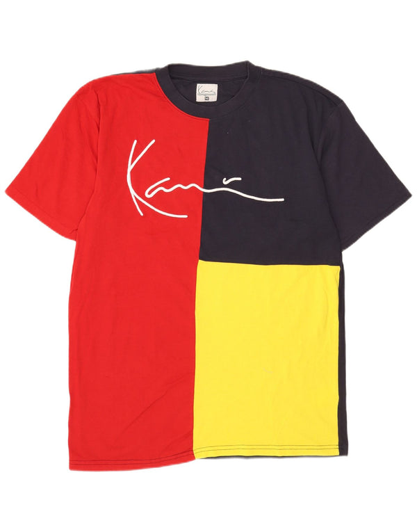 Karl Kani Herre grafisk T-shirt Top Medium Flerfarvet Colourblock Bomuld