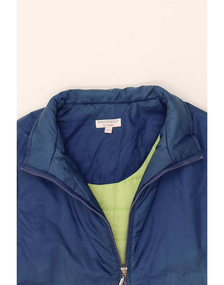 VINTAGE Womens Sleeveless Windbreaker Jacket UK 18 XL Blue Polyester Vintage Vintage and Second-Hand Vintage from Messina Hembry 