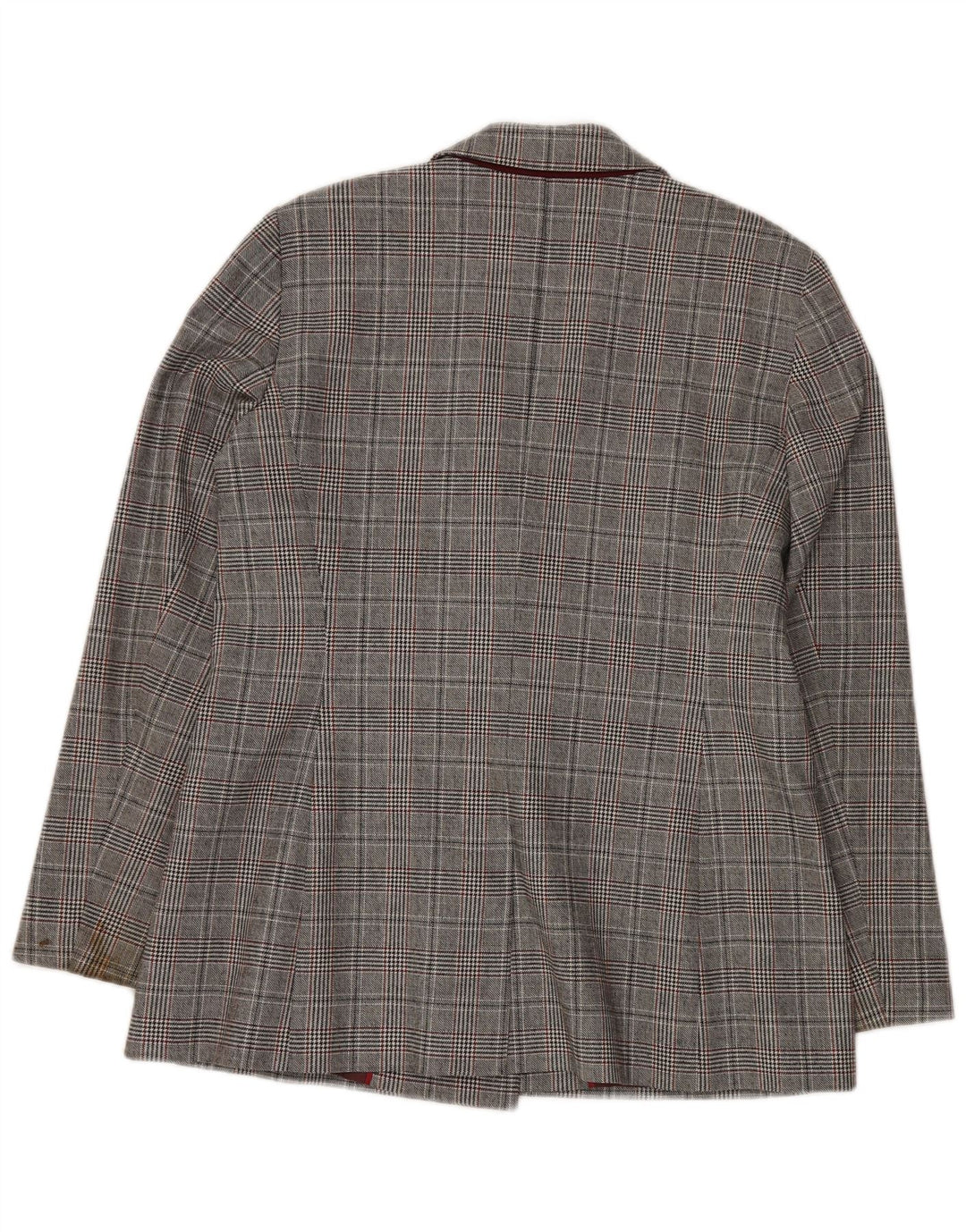 JIGSAW Dame Dobbeltradet Blazer Jacket UK 14 Large Grey Houndstooth