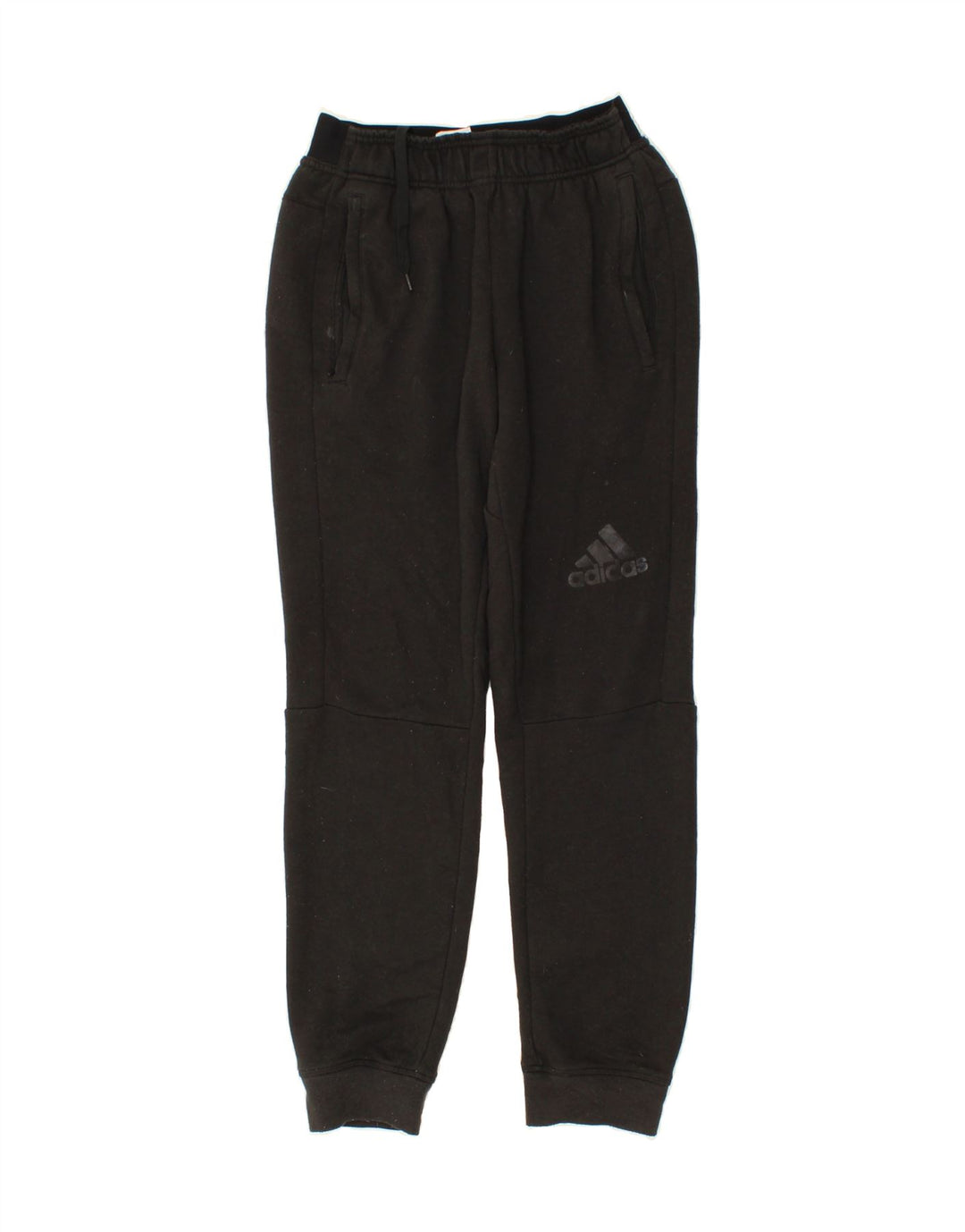 ADIDAS Mens Climalite Graphic Tracksuit Trousers Joggers Small Black Vintage Adidas and Second-Hand Adidas from Messina Hembry 