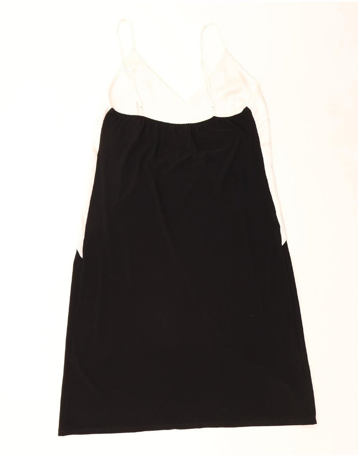 ZARA Womens Slip Dress UK 14 Large Black Colourblock