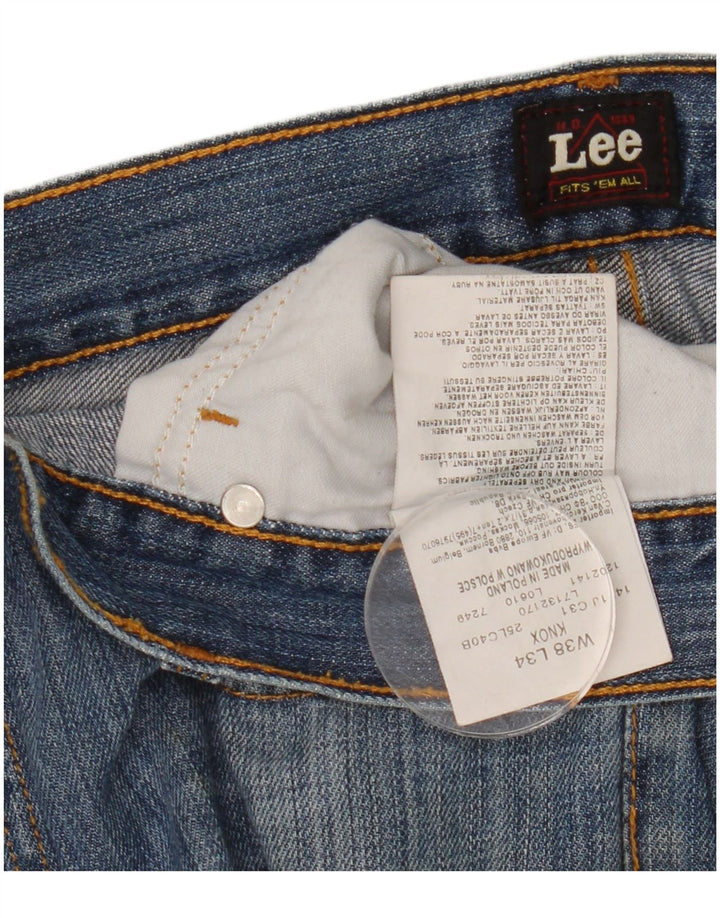 Lee Herre Knox Straight Jeans W38 L34 Blå Bomuld