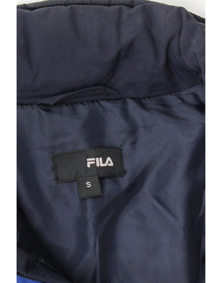 FILA Polstret herrejakke UK 36 Small Navy Blue Colourblock Polyamid