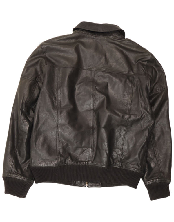 Conbipel Mens Leather Jacket IT 56 2XL Black Leather