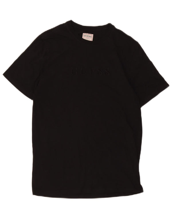 Guess Herre grafisk T-shirt top UK 34 XS sort bomuld