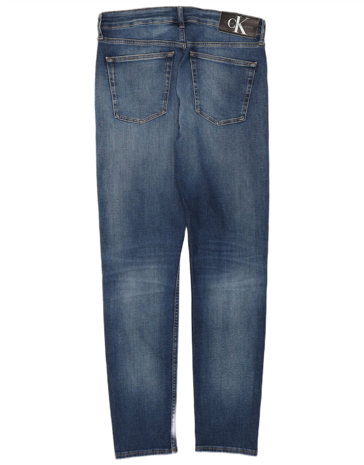 Calvin Klein Herre Slim Tapered Jeans W32 L32 Blå Bomuld
