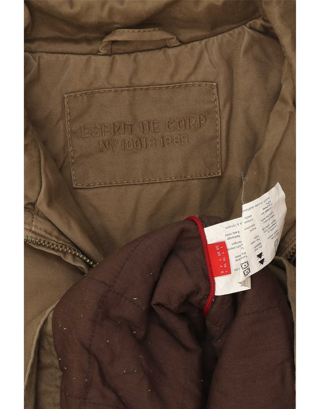 Esprit Herre Utility Jacket UK 40 Large Brown Cotton