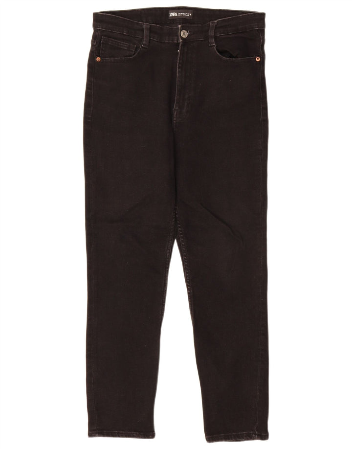 ZARA Womens Crop Slim Jeans EU 40 Medium W30 L25 Sort
