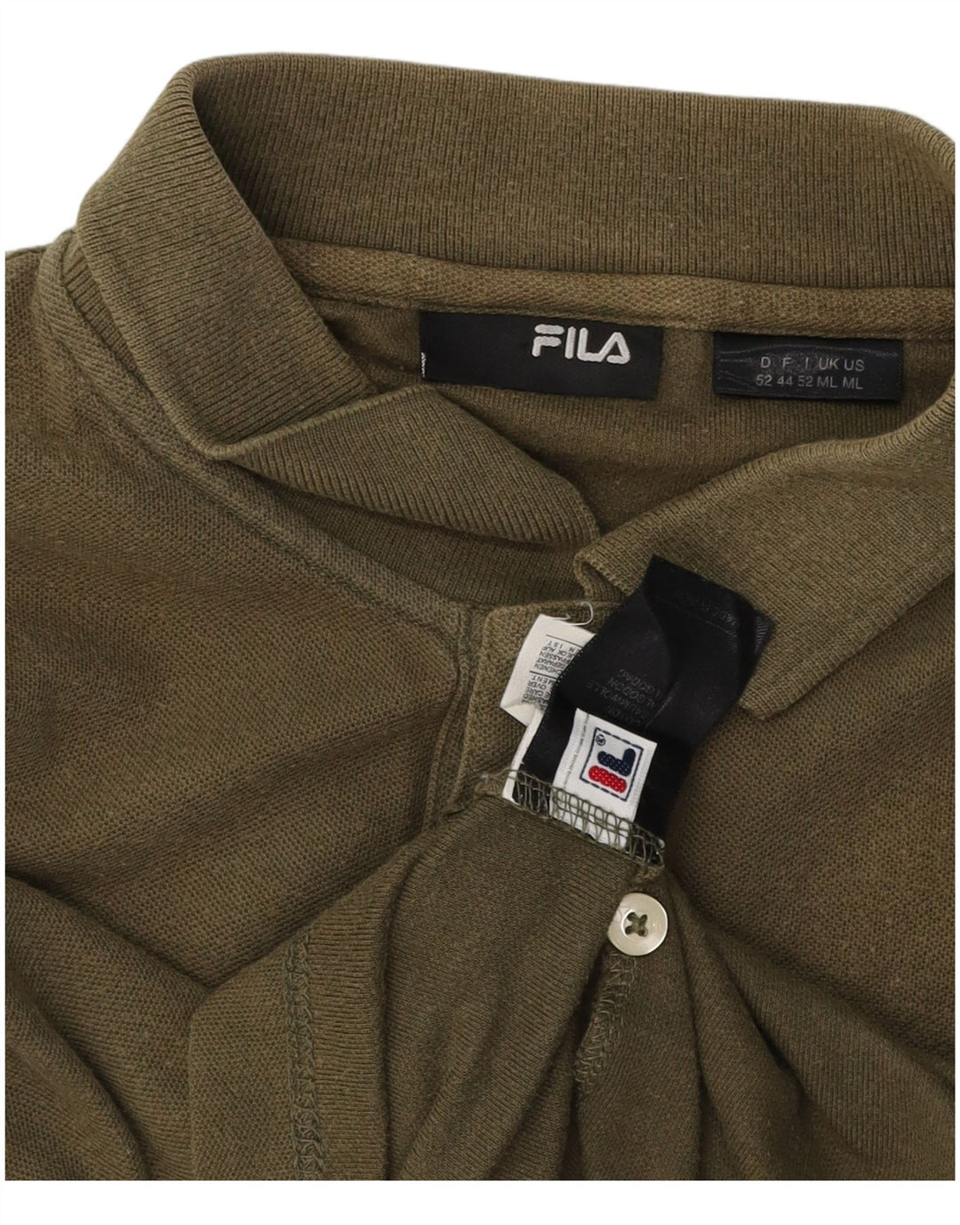 FILA Poloshirt til mænd Medium Khaki Bomuld