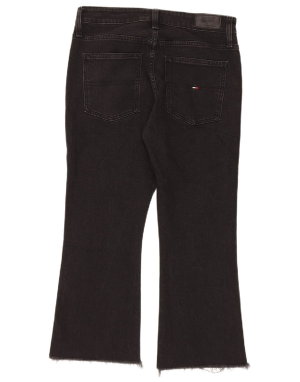 Tommy Hilfiger Dame Flare Cropped Jeans W31 L24 Sort Bomuld
