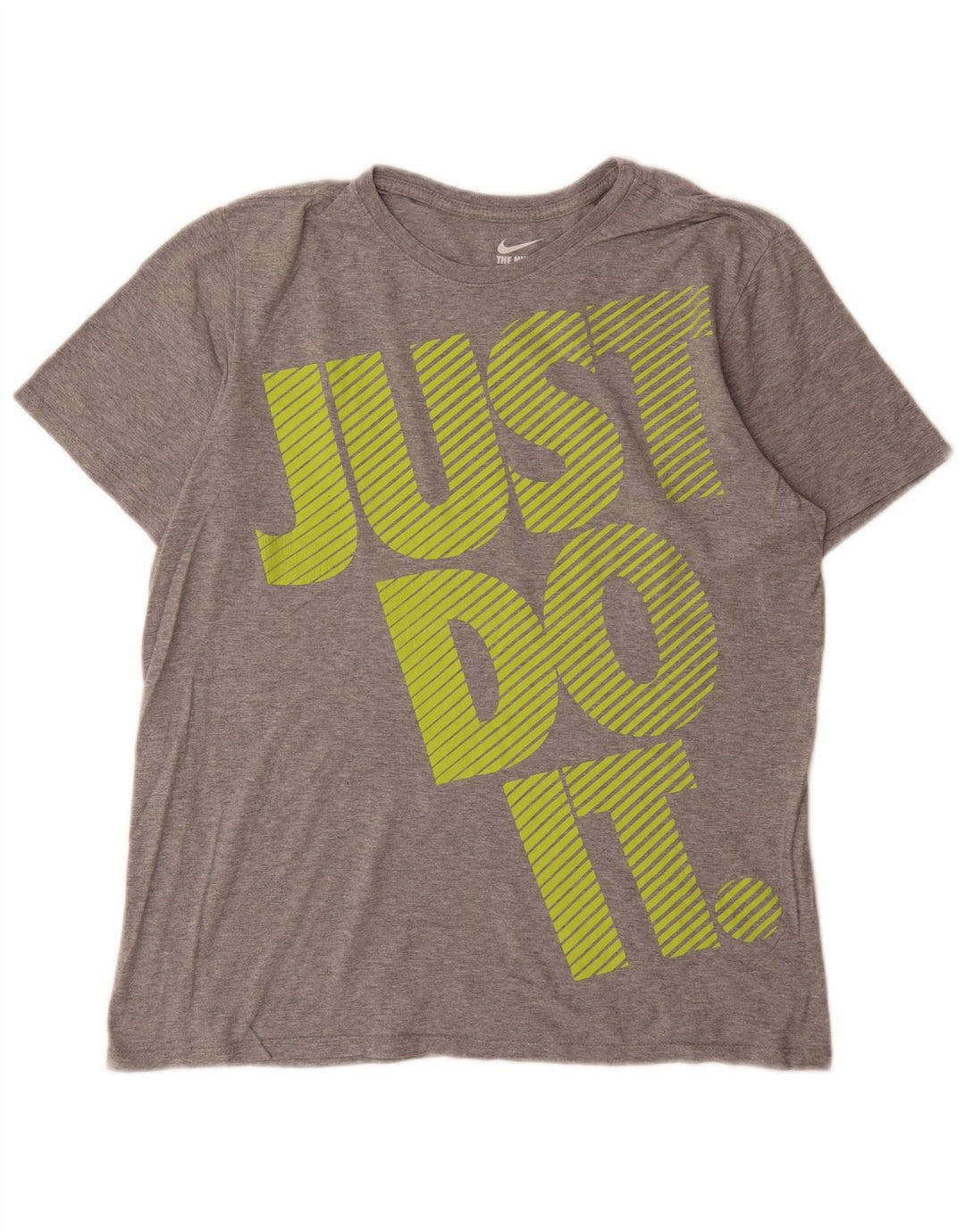 Nike Herre Athletic Cut Grafisk T-Shirt Top Stor Grå Flecked