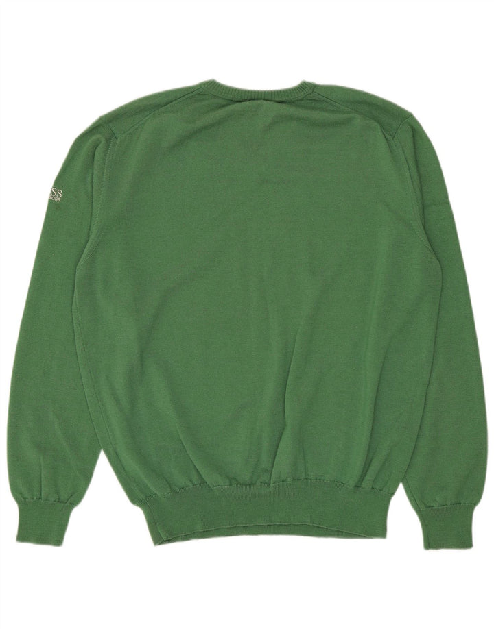 HUGO BOSS Herre V-hals sweater Stor Grøn