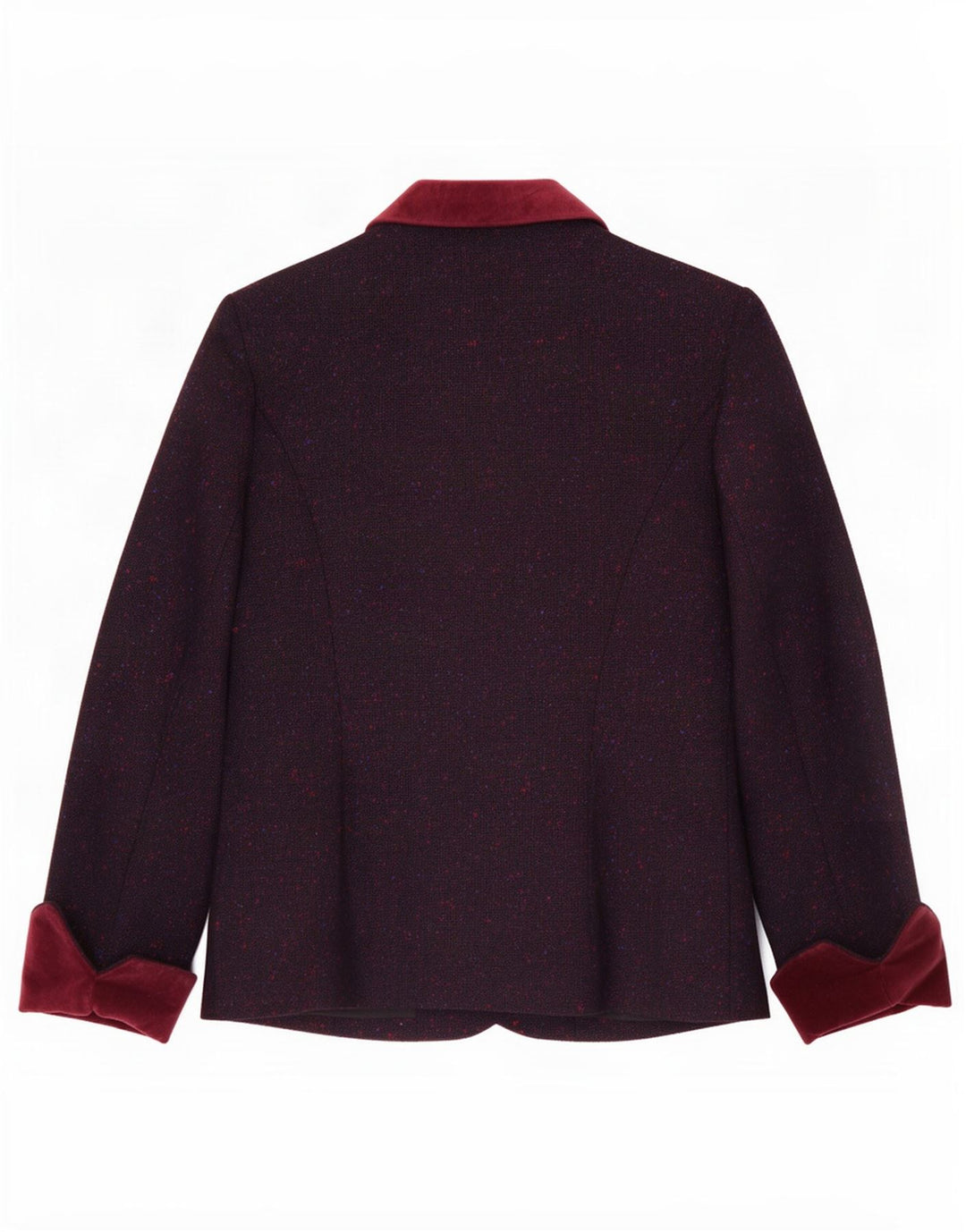 Reldan Dame 3 Button Blazer Jacket UK 14 Medium Burgundy Flecked New Wool