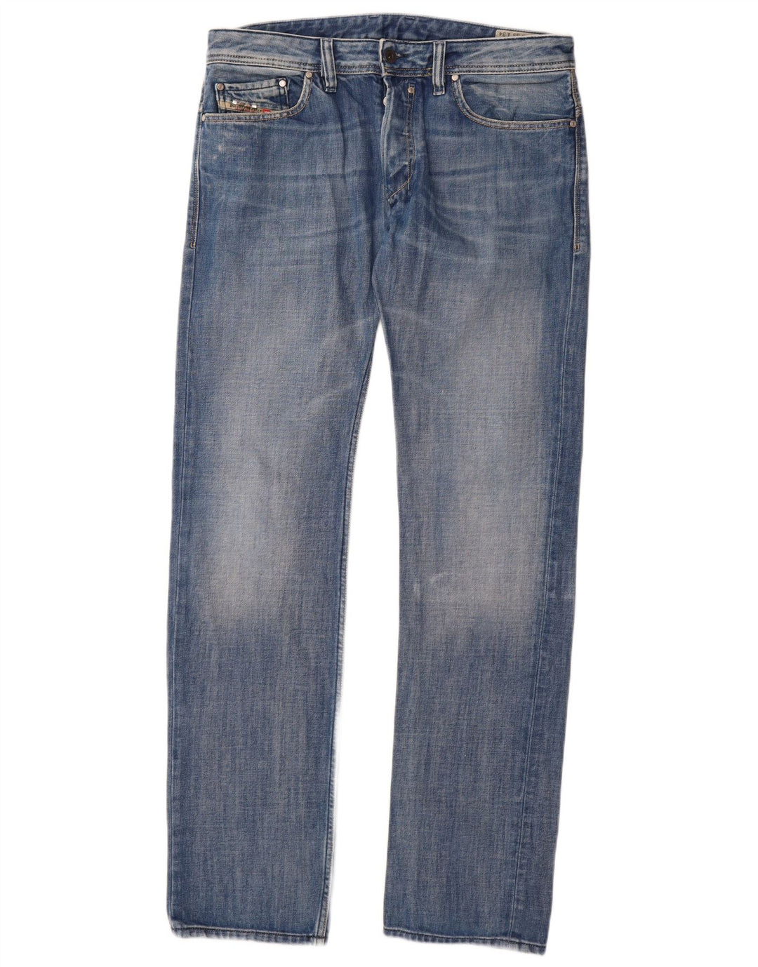 DIESEL Herre Safado Straight Jeans W33 L34 Blå Bomuld
