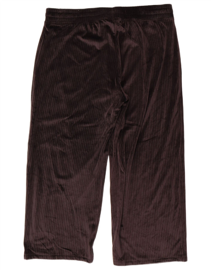 MARKS & SPENCER Womens Velour Tracksuit Trousers UK 18 XL  Black Polyester