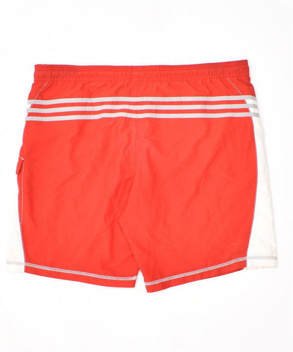 ADIDAS grafiske badeshorts til mænd, medium rød polyester