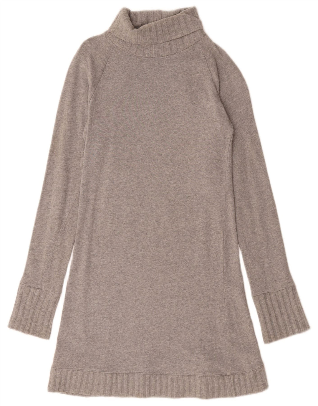 Zara Dame Langærmet Roll Neck Jumper Kjole UK 12 Medium Grey