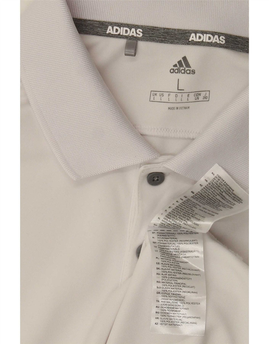 Adidas Poloskjorte til mænd Stor hvid polyester