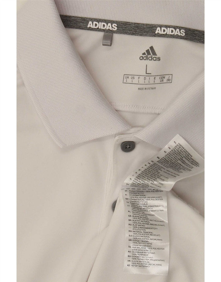 Adidas Poloskjorte til mænd Stor hvid polyester