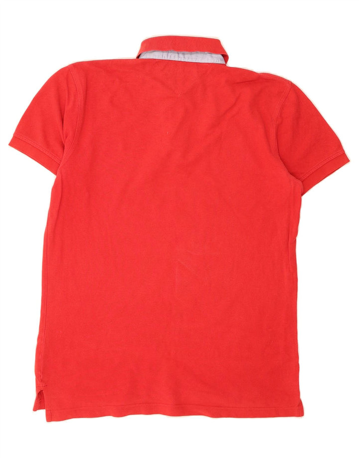 TOMMY HILFIGER Mens Polo Shirt Large Red Cotton Vintage Tommy Hilfiger and Second-Hand Tommy Hilfiger from Messina Hembry 