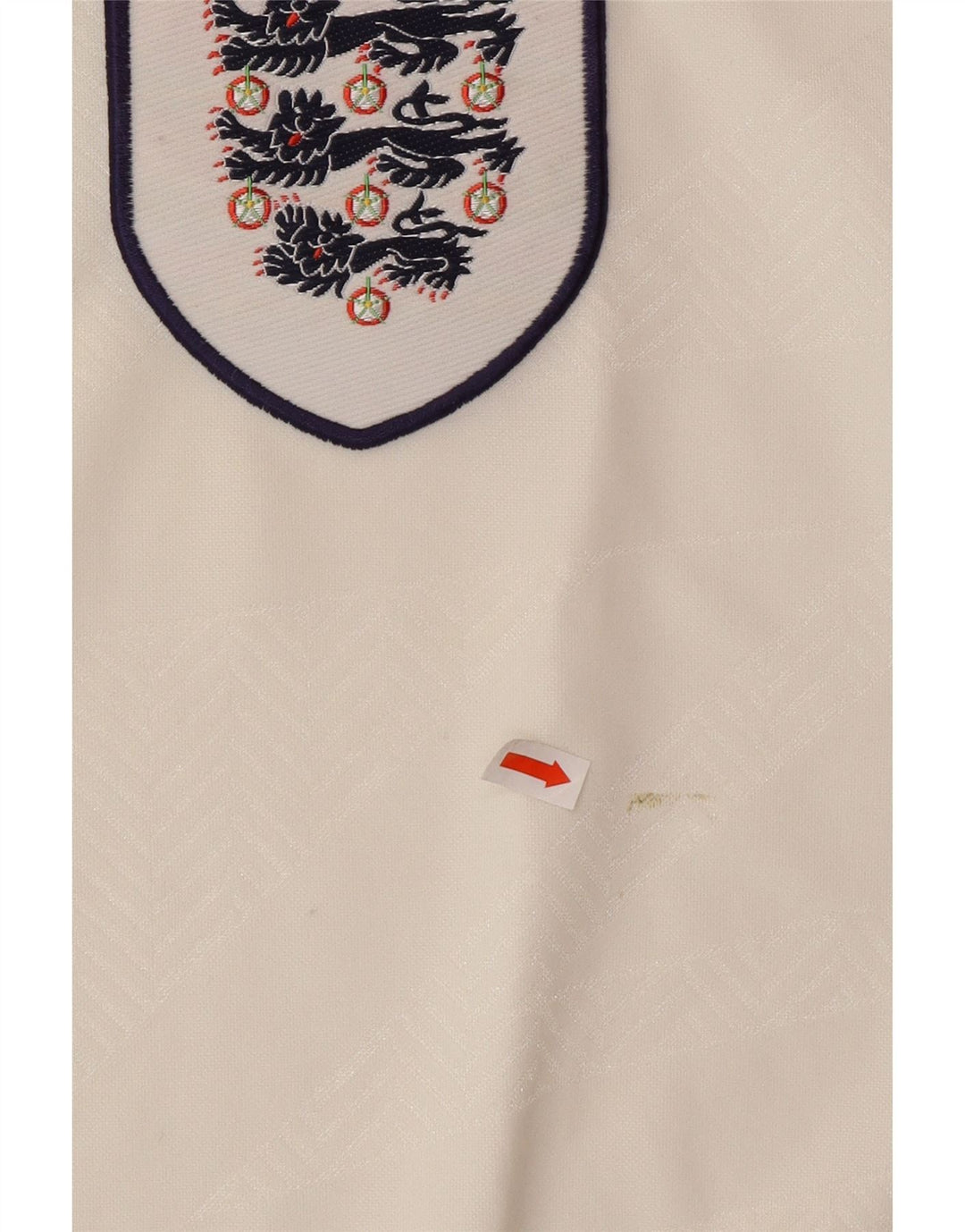 UMBRO Herre England 1993-1994 Hjemmegrafisk poloshirt XL hvid polyester