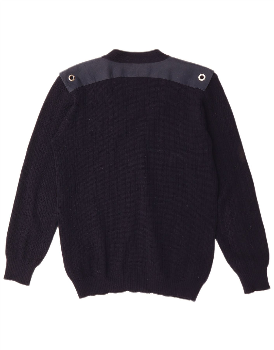 Vintage herre cardigan sweater Medium Marineblå Colourblock Uld