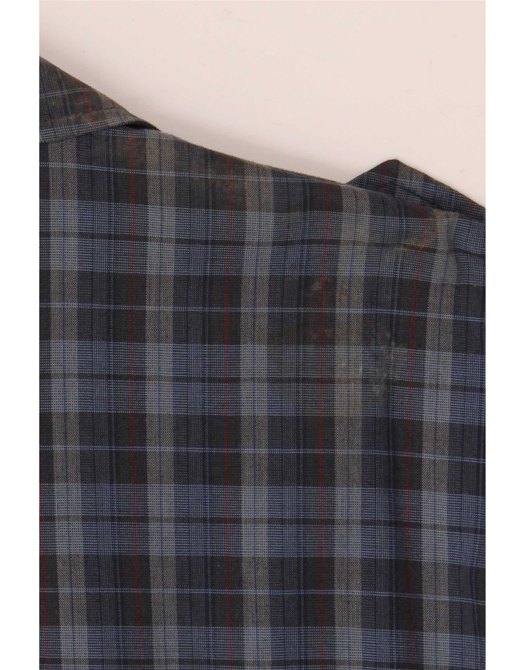 Vintage Herre Military Bomber Jacket IT 52 XL Blue Check Polyester