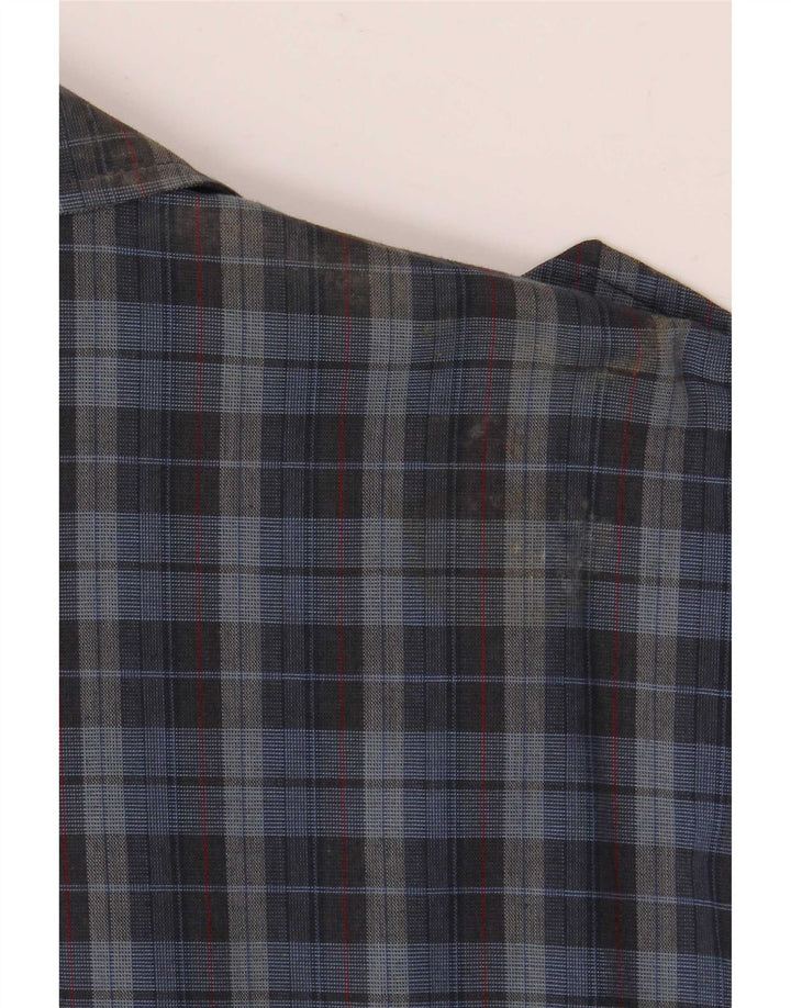 Vintage Herre Military Bomber Jacket IT 52 XL Blue Check Polyester