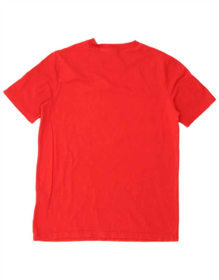 Adidas Dame Grafisk T-Shirt Top UK 14 Medium Rød Bomuld