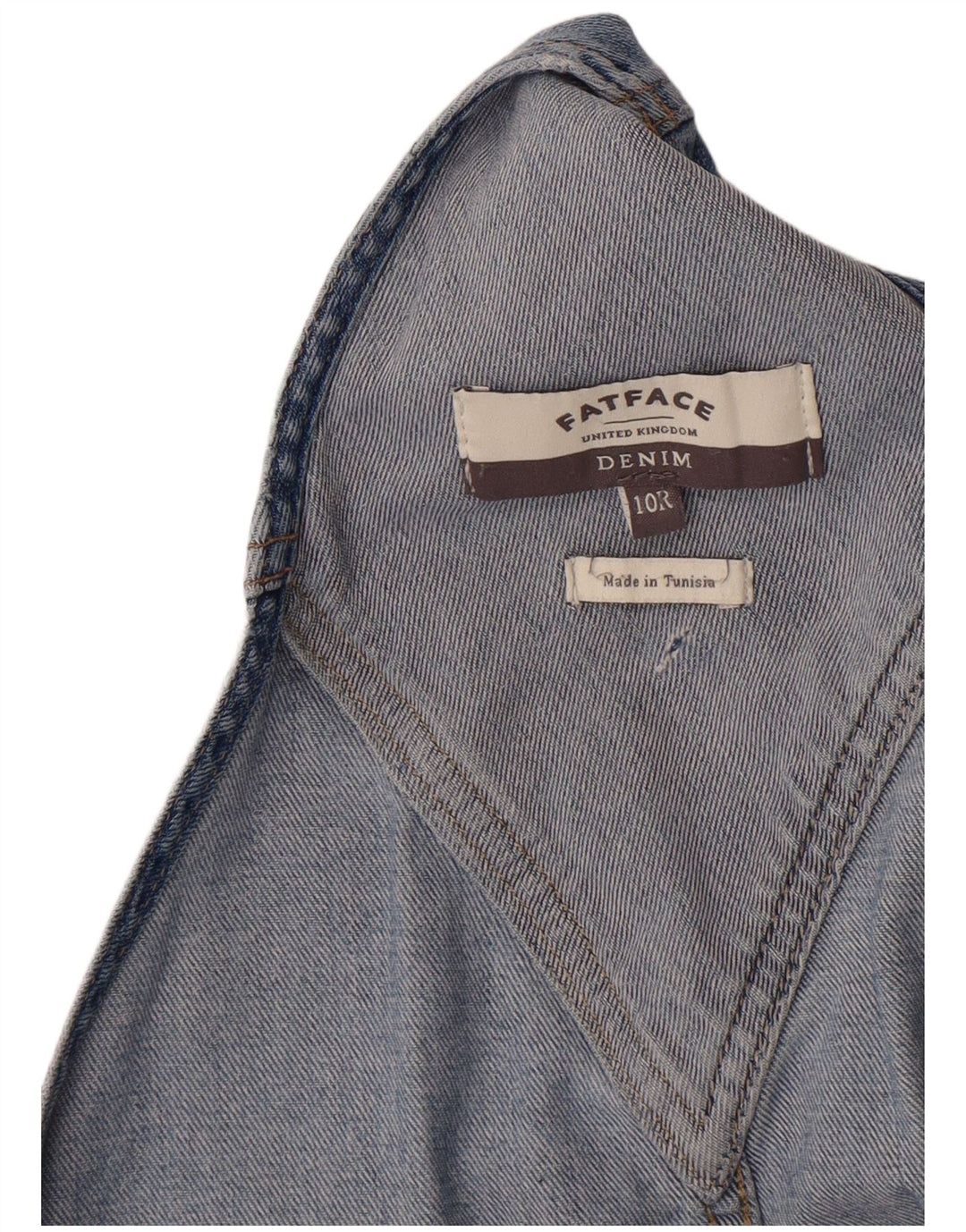 Fat Face Dame Dungarees Denim Shorts UK 10 Small W34 Blue