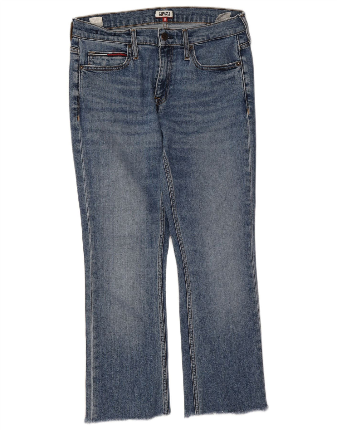 Tommy Hilfiger Dame Mid Rise Bootcut Jeans W29 L25 Blå Bomuld