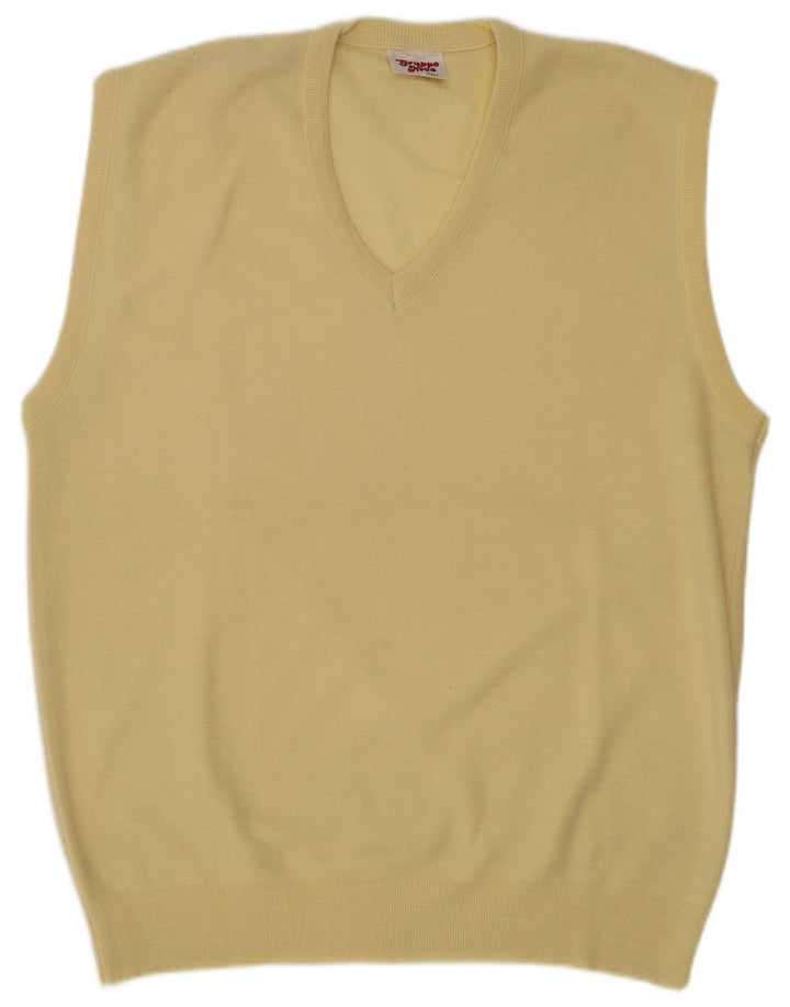 Vintage Herrevest Tank Top IT 52 Stor Gul
