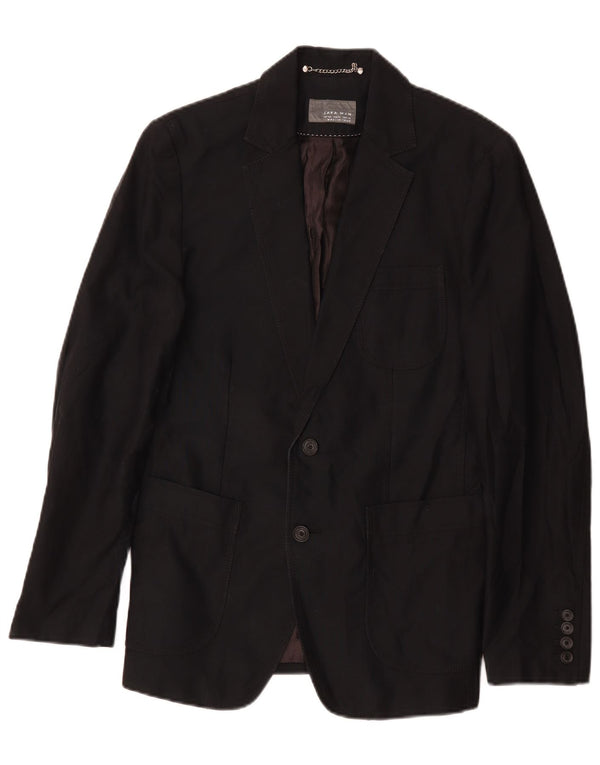 Zara Herre 2-knaps blazerjakke EU 46 Small Navy Blue