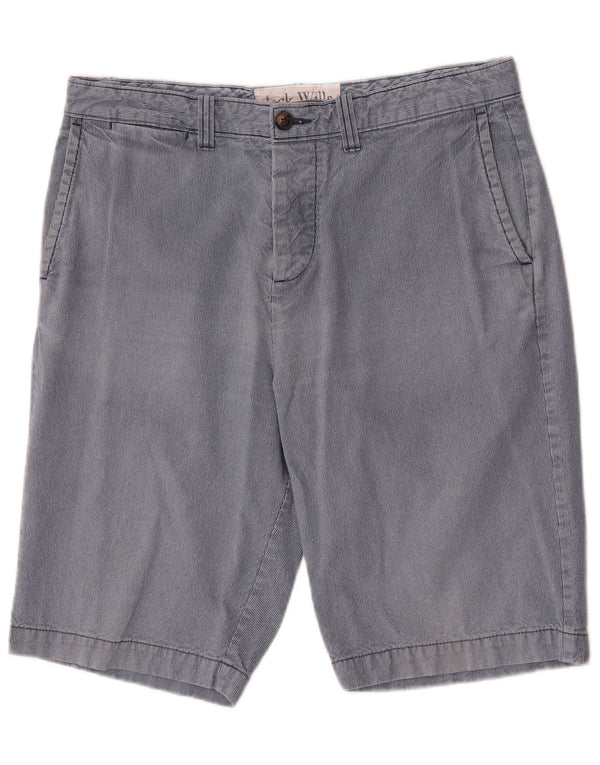 Jack Wills Herre Regular Chino Shorts W34 Large Blue Pinstripe Bomuld