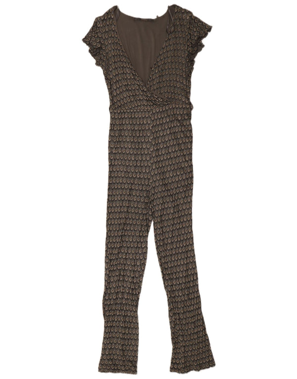 Guess Womens Jumpsuit UK 10 Small  Grey Geometric Viscose