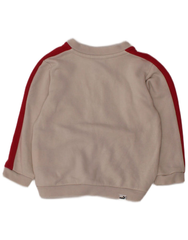 PUMA Baby Girls Grafisk træningsdragt topjakke 9-12 måneder Hvid Colourblock