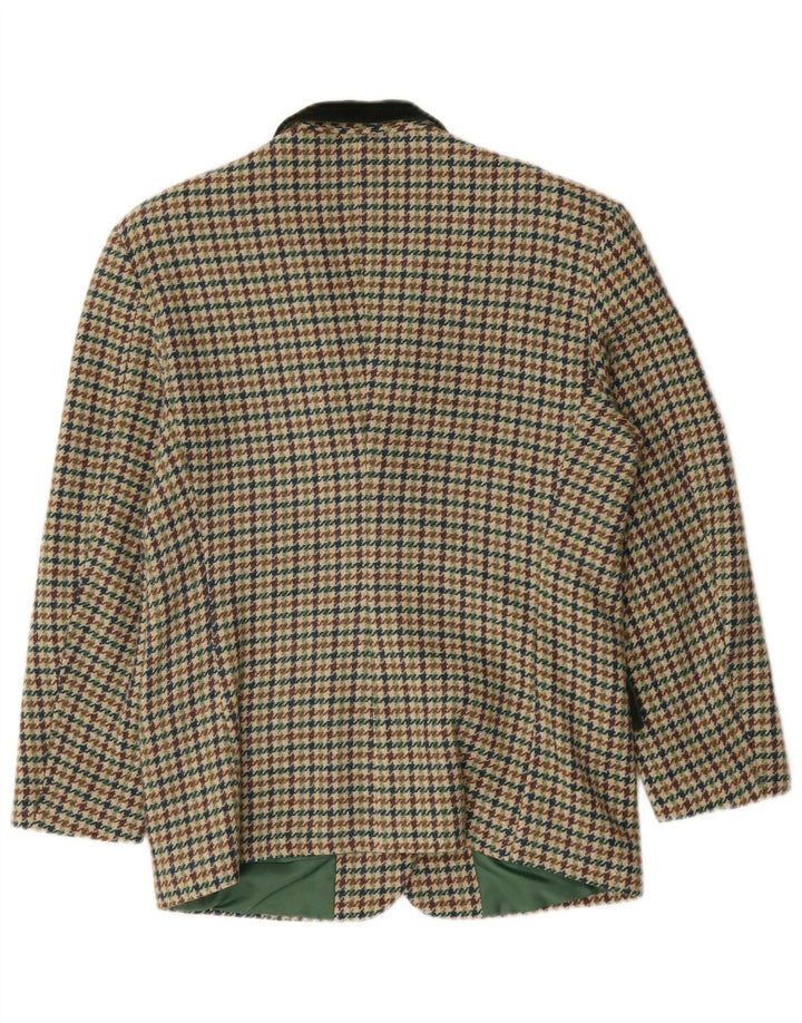 Oxford Dame 3-knaps blazerjakke UK 14 Medium Green Houndstooth Uld