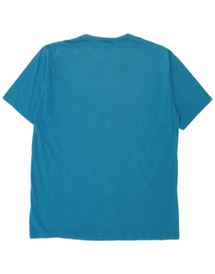 Saltrock Herre Grafisk T-Shirt Top Stor Blå Bomuld