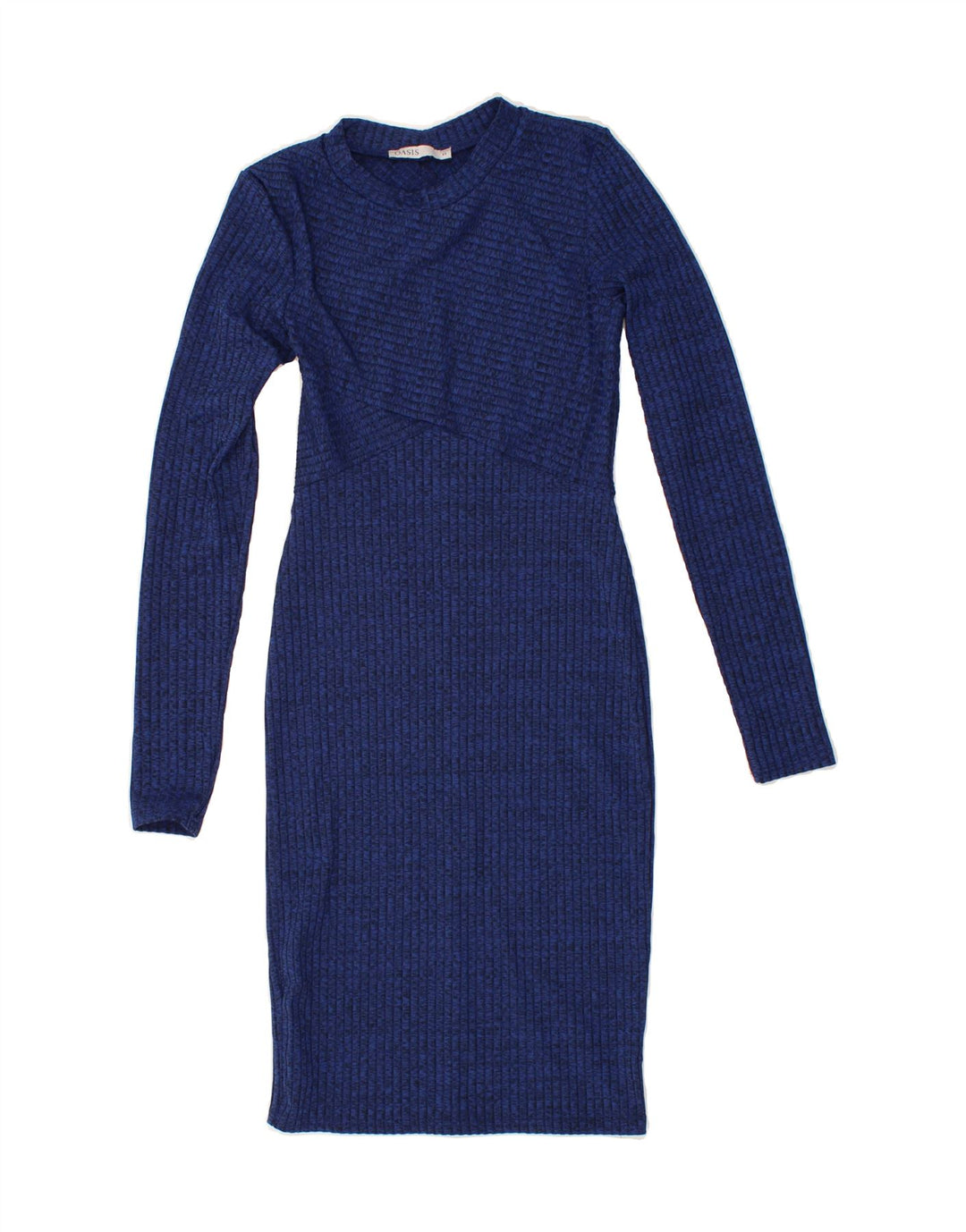 OASIS Womens Long Sleeve Sheath Dress UK 4 XS Navy Blue Polyester Vintage Oasis and Second-Hand Oasis from Messina Hembry 