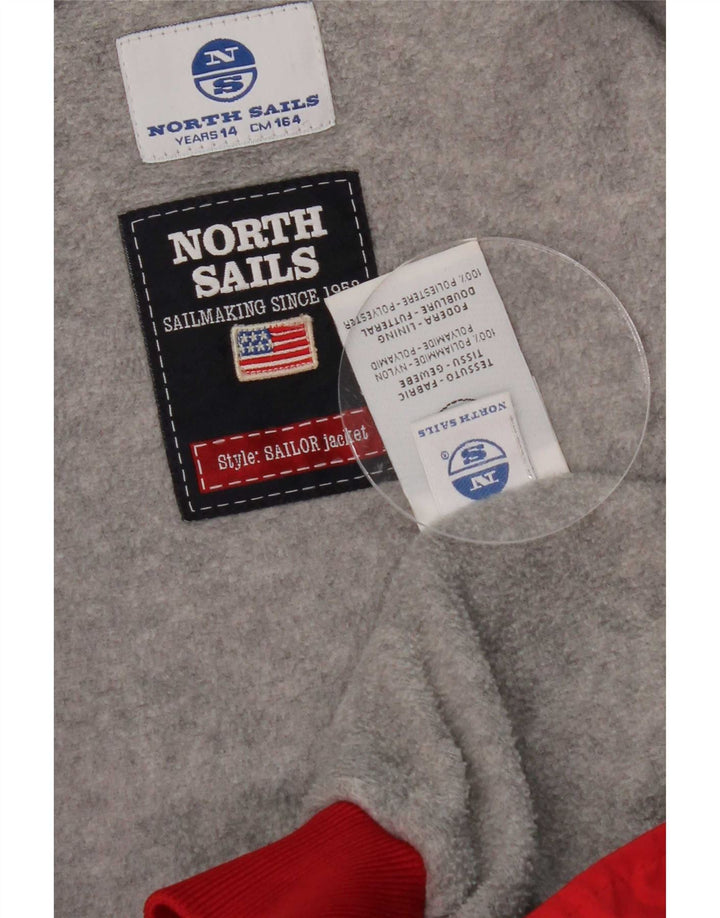 North Sails Boys Bomber Jacket 13-14 År Rød Nylon