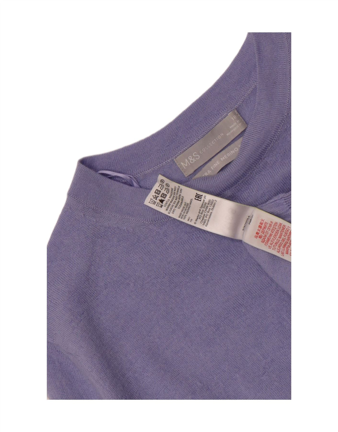 Marks & Spencer Dame sweater med rund hals DK 10 Lille lilla