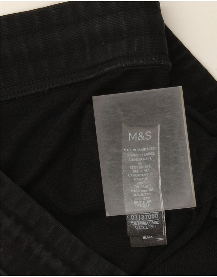 Marks & Spencer Træningsdragt til mænd Joggers Stor sort bomuld