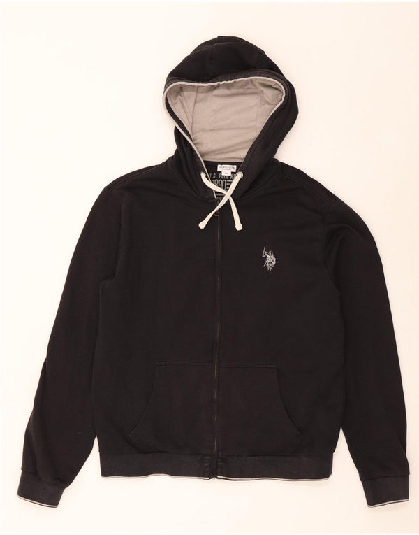 U.S. Polo Assn. Hættetrøje med lynlås til mænd XL sort bomuld